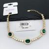XUPING Jewelry Iced Out Synthetic CZ Colorful Gemstone Artificial Stone Clasp Gold Color Plated Pink Women Heart Tennis Bracelet