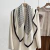 Spring and Autumn Versatile Shawl Simulation Silk Light Luxury High-end Printing Simple 91 * 91CM Silk Scarf Women's Square Scarf Fashion