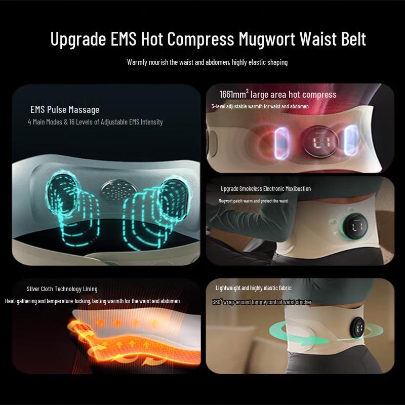PHILIPS Waist Massager with Heat and EMS CN plug (adapter included)