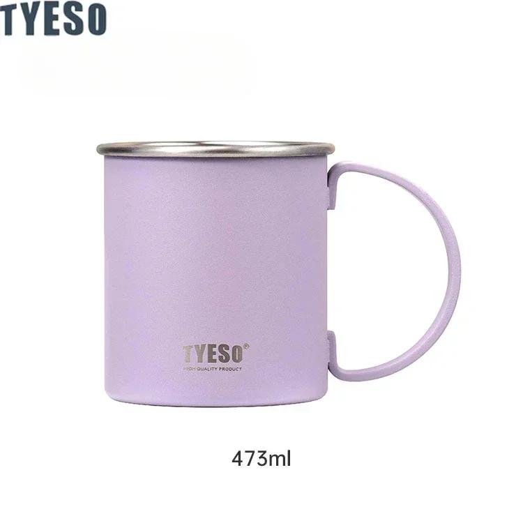 Tyeso Thermoses Large Capacity Stainless Steel Insulated Mug with Handle Perfect Coffee and Tea Beverage Cup Vacuum Flasks