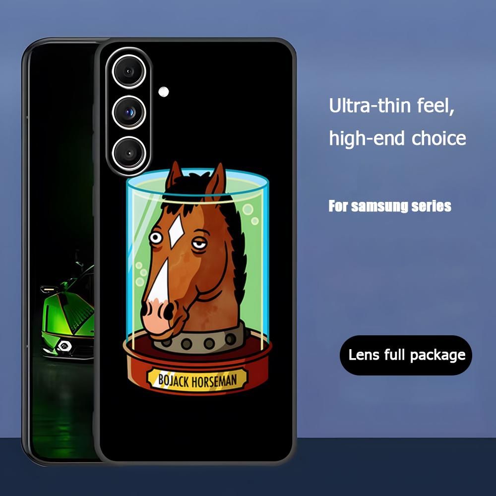

Cool BoJack Horseman Anime Phone Case For Samsung Galaxy S26 S25 S24 S23 S22 S21 Plus Ultra Note20 Soft Black Galaxy S22 Ultra 5G