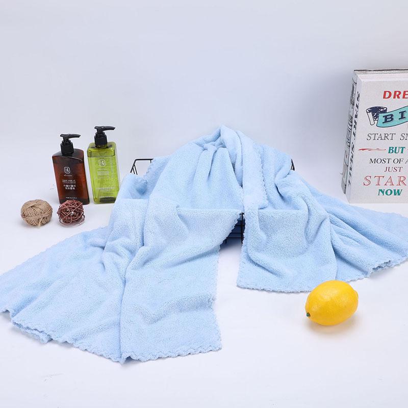 Premium Coral Fleece Bath Towel Large Size High Absorbency Quick Dry Cut Edge Design Thick Soft Beach Towel for Adults Non-Shedding Fabric