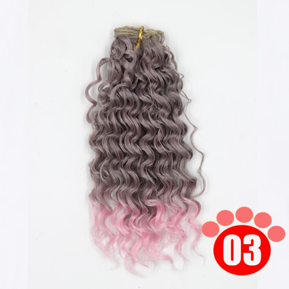 Gradient Color BJD SD Doll Hair Curly Hair Blyth Doll Wigs Accessories  Wig Making
