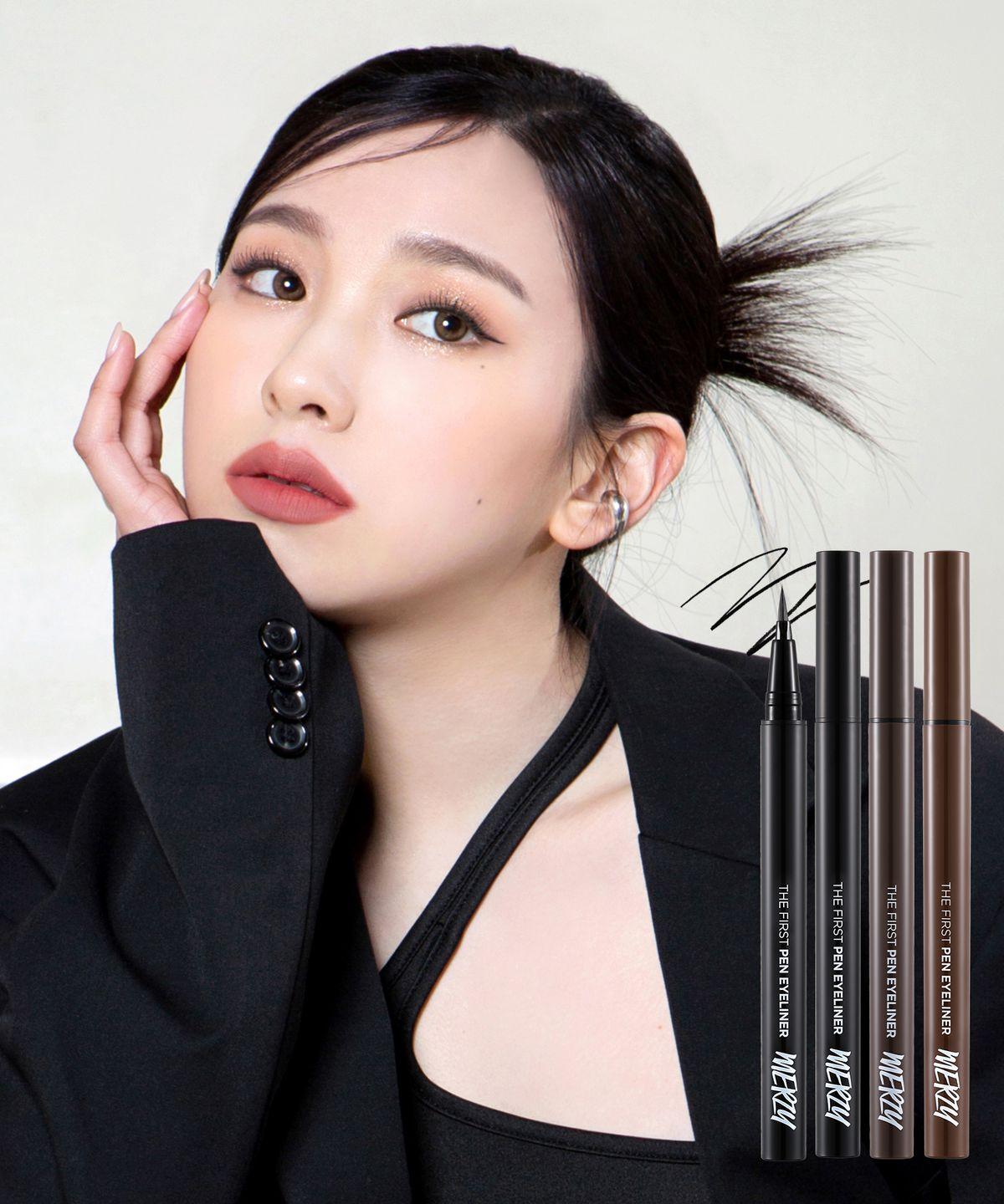 [Set] The First Pen Eyeliner 3 Types (2 Pieces) P3. Coffee Bun