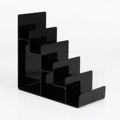 1-9 Tier Clear/Black Acrylic Riser Display Stand for Wallet,Makeup Organizer, Sunglasses,Women Handbag Rack Collection Holder