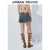 UR Women's Vintage Washed Denim Shorts