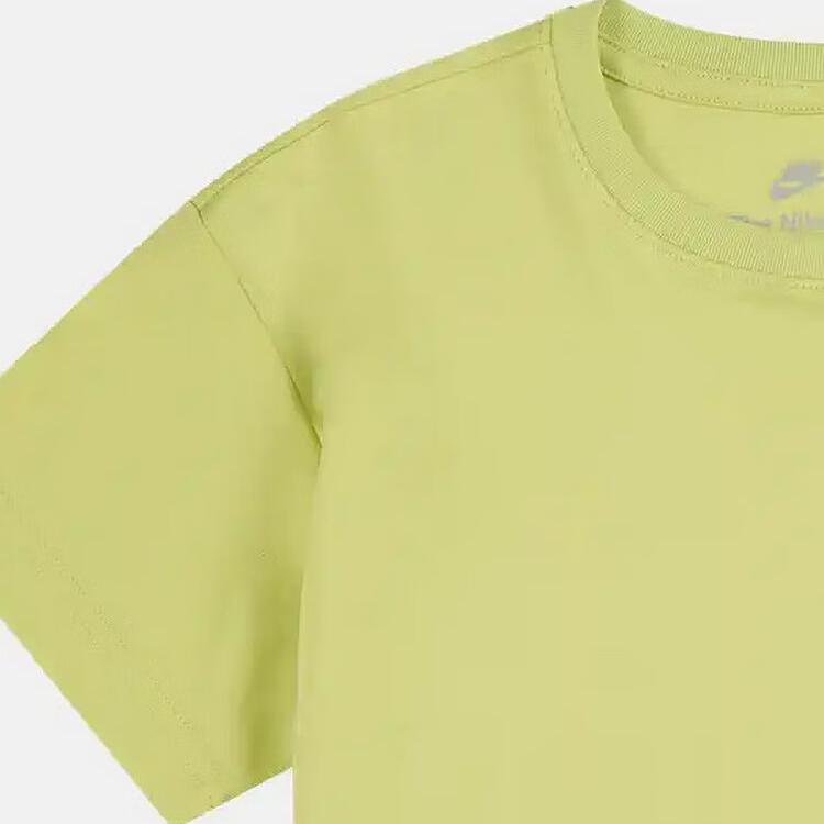 Nike T-Shirt Just Believe Round Neck Cotton Fashion Short Sleeve Kids Tops Bright-Lime II3062-383