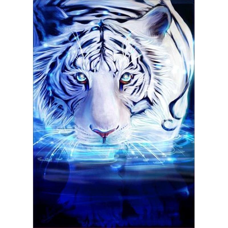 Tiger DIY 5D Diamant Malerei voller Platz/Runde Bohrer Tier Diamont Stickerei Kreuzstich Strass Mosaik Home Decor Geschenk
