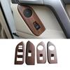 For Toyota Prado Fj150 2010-21 Wood Grain Door Window Switch Panel Cover Trim