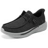 Skechers Scarpe Casual Slade con Suola Morbida Comode Versatili Basse Sneakers Lifestyle Scarpe da Ginnastica da Uomo Nero Grigio 210965-BKGY