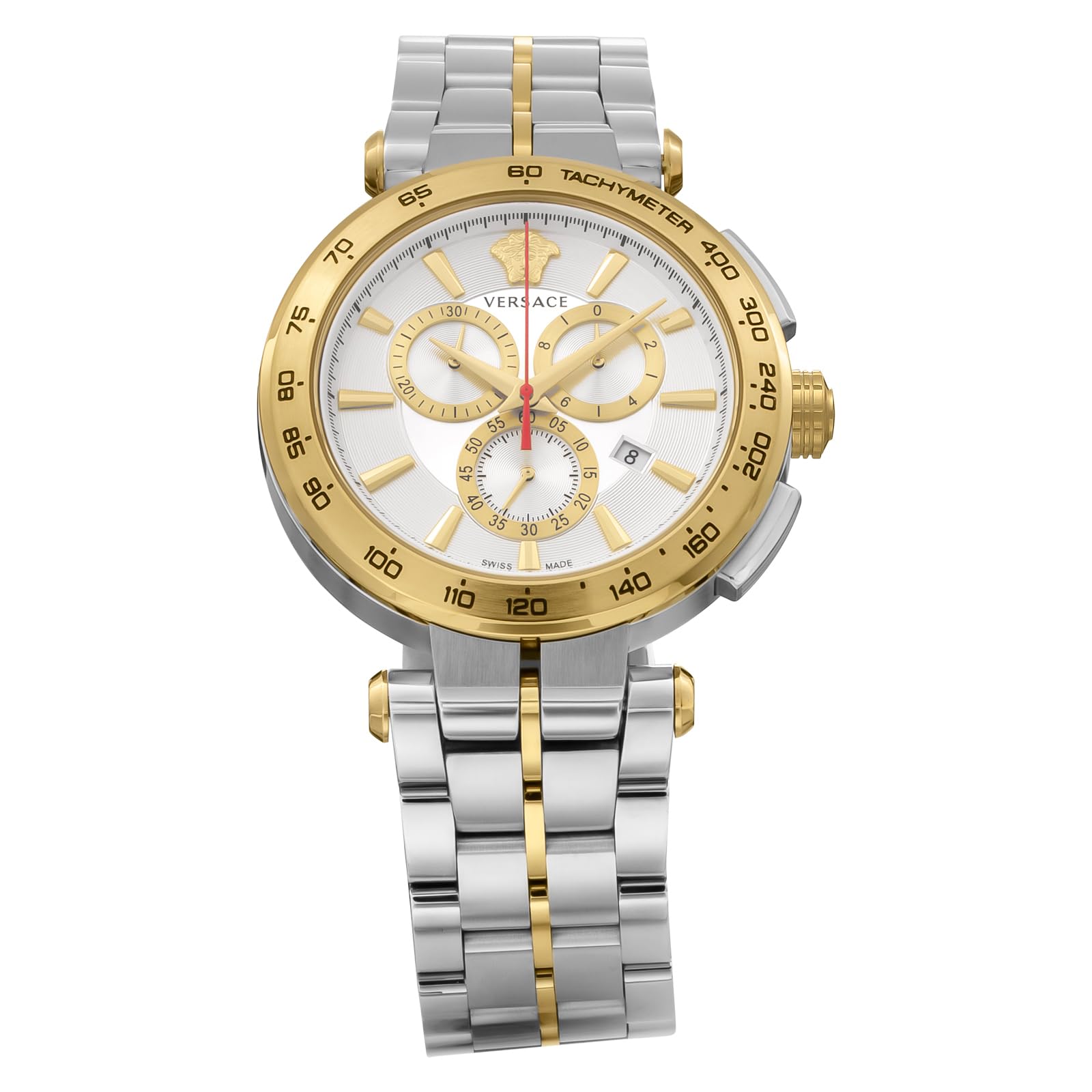 

Watch AION Chrono gent Silver Dial Quartz Sapphire Glass 45mm VE6CA0423 Silver [Versace] Men s [Item]