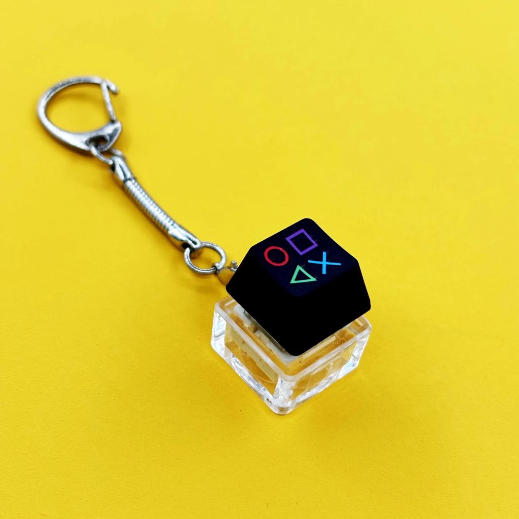 Keyboard Key Toy Party Stress Relief DIY Fidget Button Keycap Fidget Keychain Keyboard Keychain Toys Finger Keyboard