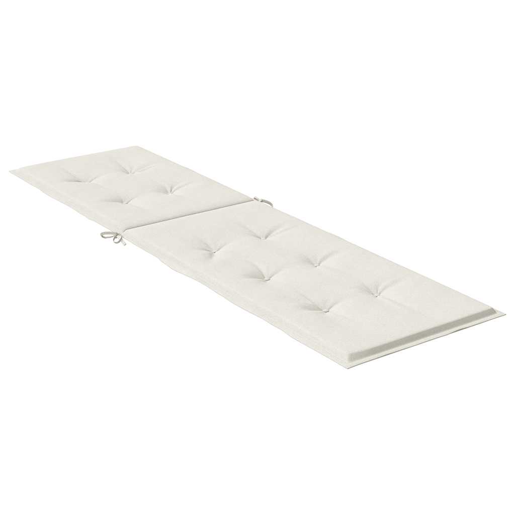 Lounge Chair Cushion Melange Cream (75+105) X 50 X 4 Cm Fabric
