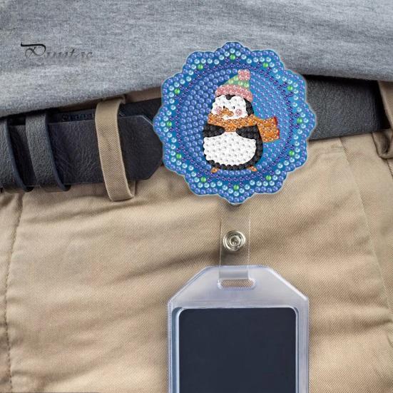 

1 комплект, украшение для алмазной живописи с катушкой для значка, креативная форма, яркий цвет, акриловая алмазная живопись, подвесной набор для рукоделия