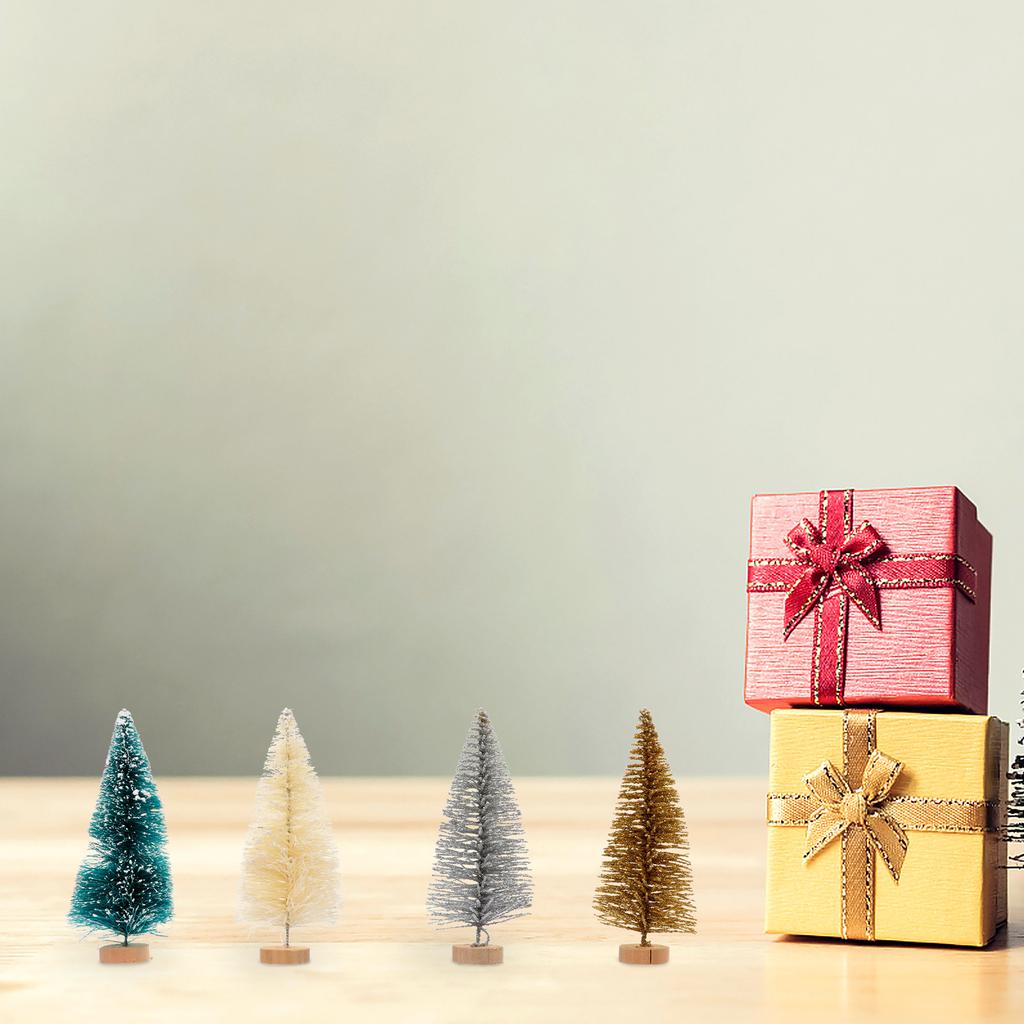 24Pcs Mini Christmas Tree Decor Set 35Cm 45Cm 65Cm 125Cm Realistic Simulated Xmas Tree Ornament for Desktop Table Fireplace