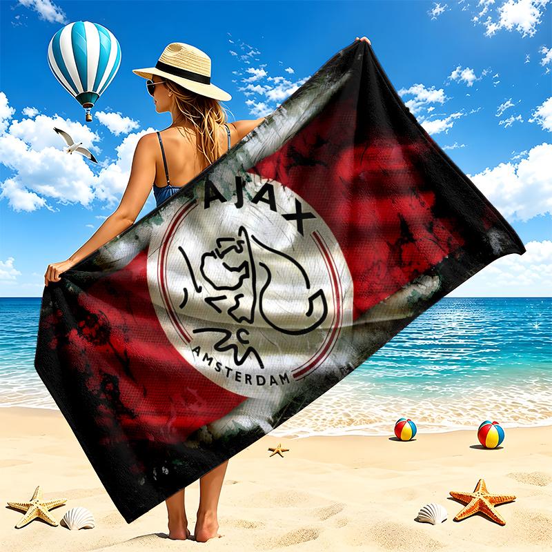 AFC Ajax Beach Towel Quick Dry Soft MicrofiberSand Resistant Oversized Cabana Bath Sheet for Swimming Pool Travel Gift