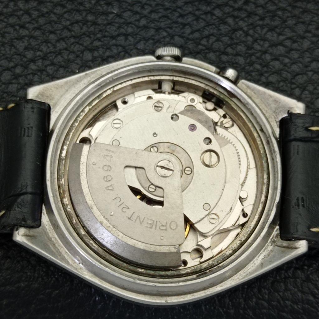 USED MENS ORIENT AUTOMATIC 46941 JAPAN DAY&DATE SILVER DIAL WATCH A432211-2 R110-a432211