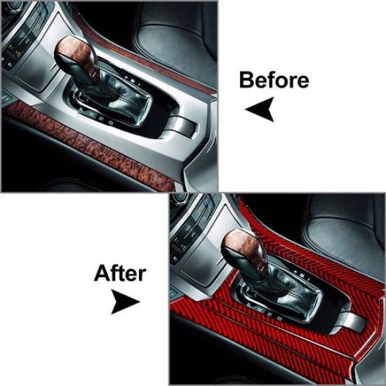Carbon Fiber Gear Shift Frame Trim Strip Cover For Cadillac CTS 2008-2013