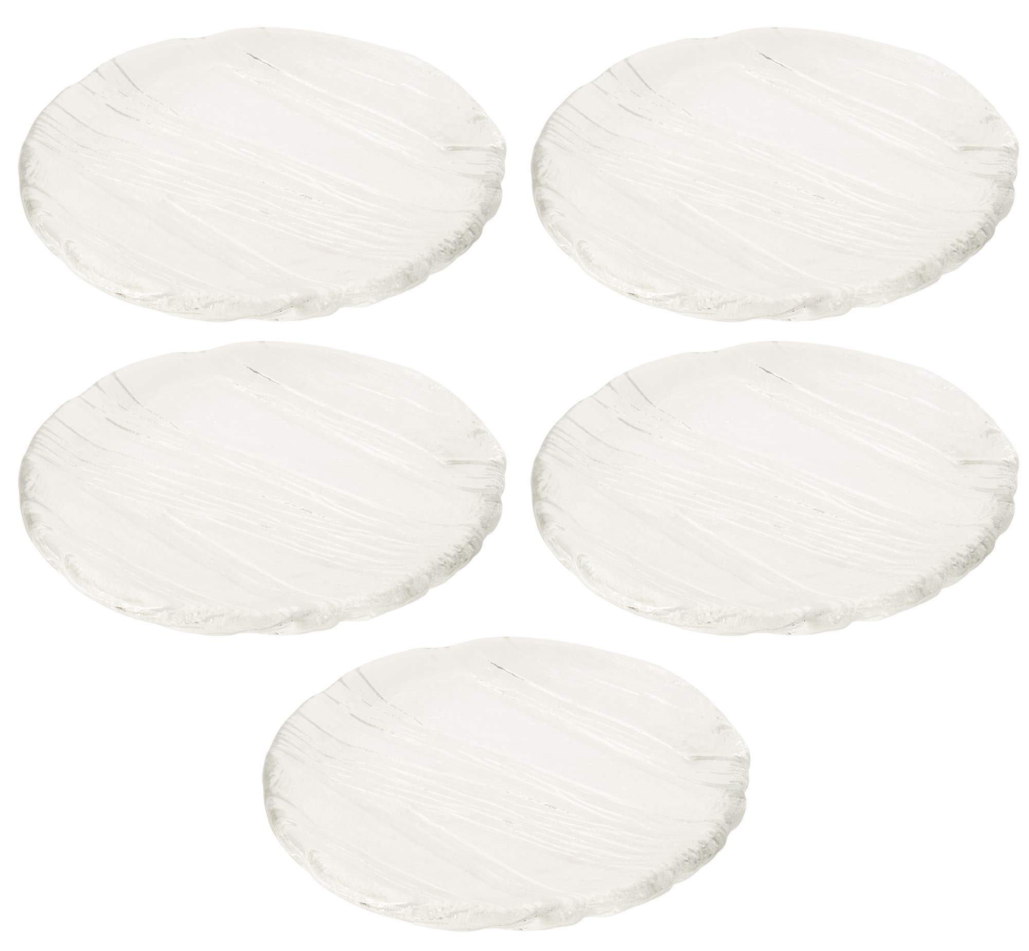 

Toyo Sasaki Glass Glacier Small Round Set of Made in Small round serving mini glass Plates, 5, Japan. plates, plates, plates, plates, dishes, plates,