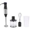 Immersion Hand Blender 4 in 1 20 Speeds Food Processor Stick Blender Stainless Steel with Boost Button 500W