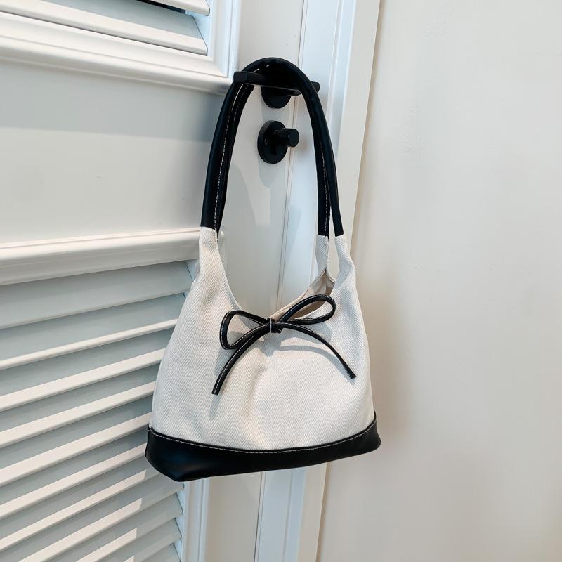 

Корейская нишевая французская сумка подмышкой для женщин Простая модная простая сумка-тоут Большая вместительная сумка из холста