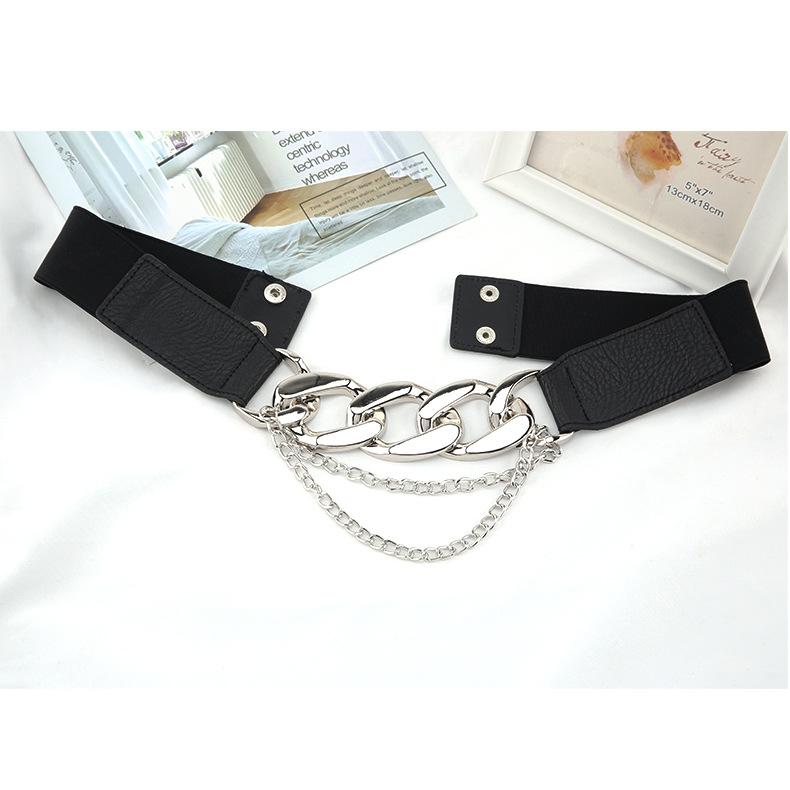 Elastic Belt Decorative Elastic Chain Waist Seal Dress Blazer Coat Waist Tide