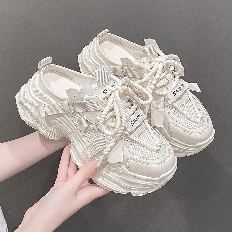 

Mesh dad shoes bag head half slippers women s 2025 new thick-soled lazy one-pedal mesh casual shoes children 39