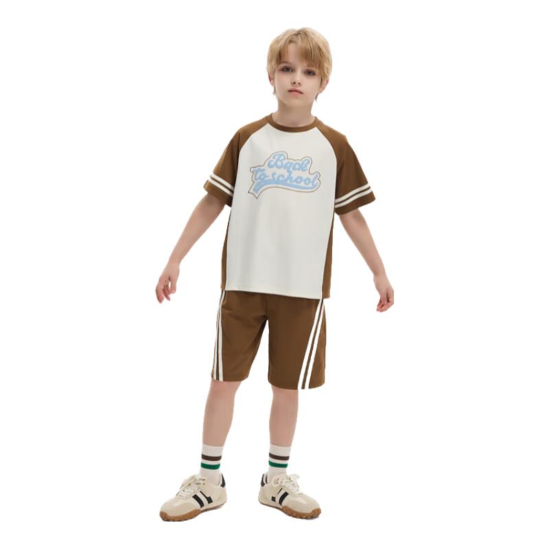 MQD Boys  Summer Casual Sport Short Sleeve Set 130cm