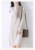 2023 Women's Mid-Length Merino Wool Sweater Dress - Round Neck, Long Sleeve Knitwear for Autumn and Winter