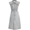 ONLY Women's 2025 Spring Lapel High-Waist Sleeveless Denim Midi Dress