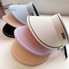 Sun Visor Hat Large Brim High Toughness Quick-drying Non-stuffy Letter Decor Beach Protection Multi-colors Breathable Women Cap for Daily Life Outdoor