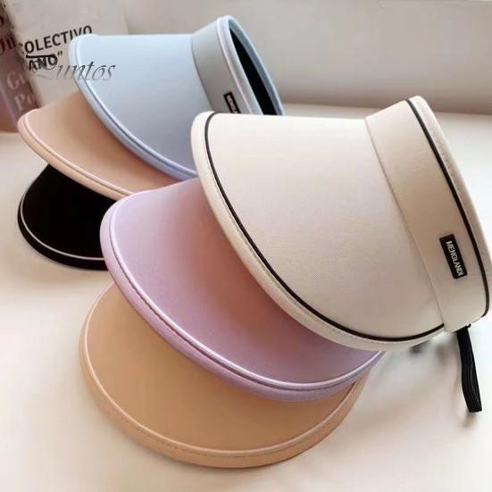 Sun Visor Hat Large Brim High Toughness Quick-drying Non-stuffy Letter Decor Beach Protection Multi-colors Breathable Women Cap for Daily Life Outdoor