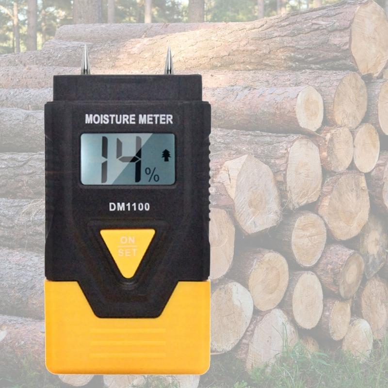 Portable Miniature Digital Hygrometer For Wood And Building Material Moisture Detection With Automatic Shutdown Feature