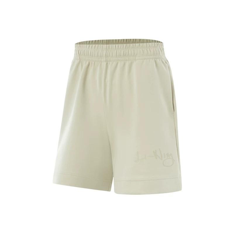Li-Ning Comfortable Breathable Simple Tapered Sports Mid-Waist Casual Shorts Women shorts AKSU720-1 S