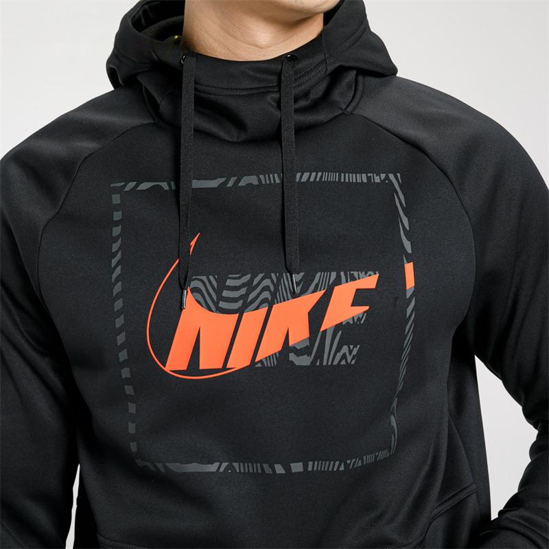 Nike As M Nk Thrma Hd Po Px Cnct2 Logo Hoodie Sweat-shirt Confortable à Manches Raglan Homme hoodies Noir CU6732-010