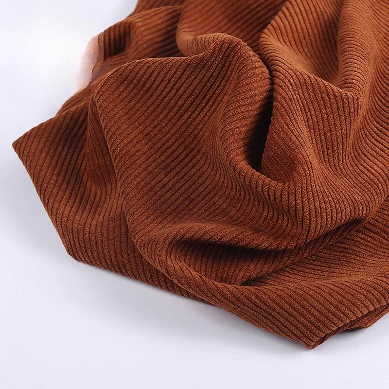 8 Strips Polyester Sand Wash Cotton Corduroy Cloth Non-elastic Cotton Fabric for Men and Women Coat Cloth Head