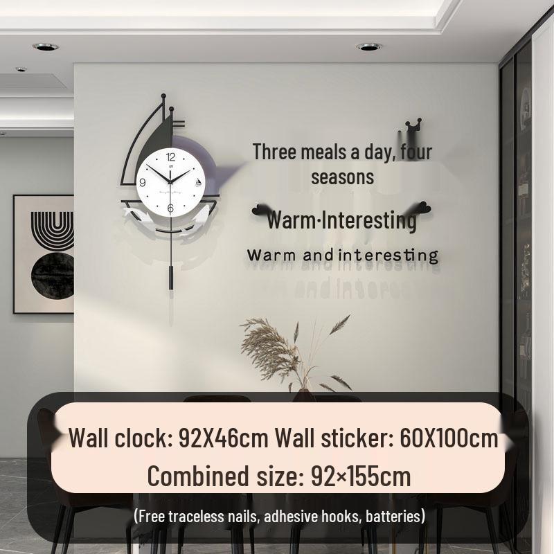 Modern Minimalist Wall Clock for Living Room, Restaurant, or Home Decor