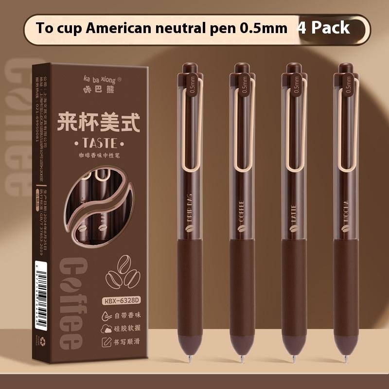 4pcs Scented Gel Pen Set 0.5 Unique Fragrance Ink ST Nib Ergonomic Grip Smooth Writing Pens Cute Novelty Office School Supplies