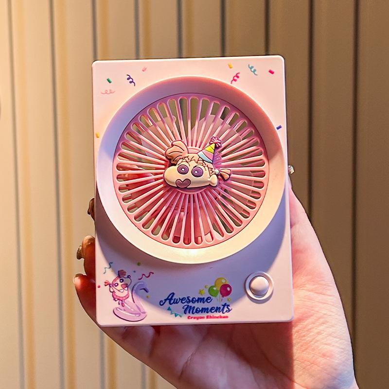 

Shin-chan Mini Rechargeable USB Fan – Cute Back-to-School or Birthday Gift for Kids