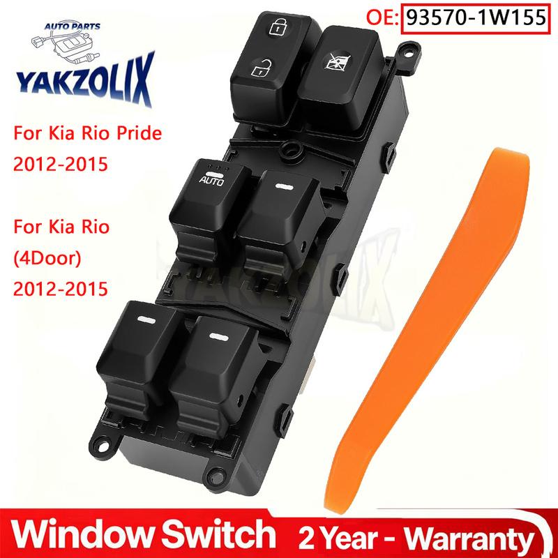93570-1W155 For Kia Rio Pride 2012 2013 2014 2015 Front Left Driver Electric Power Master Window Switch Lifter Control Button