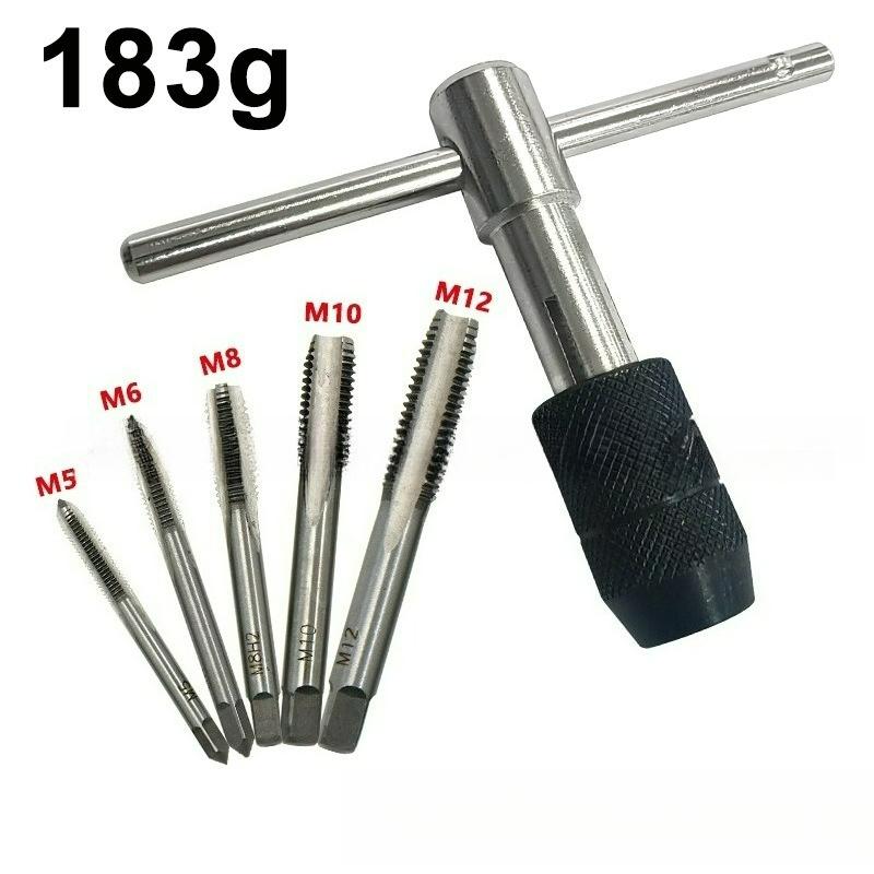 Manual Tapping Wrench Thread Tapping Tool Set M3-M8 3mm-6mm and 5-12mm-M5-M12 T-shaped Tool Kit Easy To Install