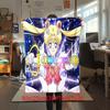 Japanese anime cute cartoon theme Sailor Moon Tsukino Usagi blanket suitable for home beds, sofa covers, office nap, outdoor warm blankets O6