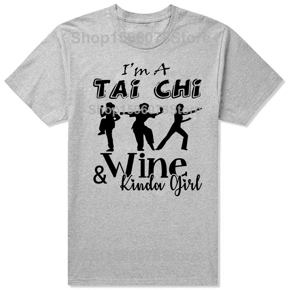 Funny I'm A Tai Chi Wine Girl Graphic T-shirts Men Women's Fashion Casual Tshirt 100% Cotton Loose Oversized T Shirt Summer