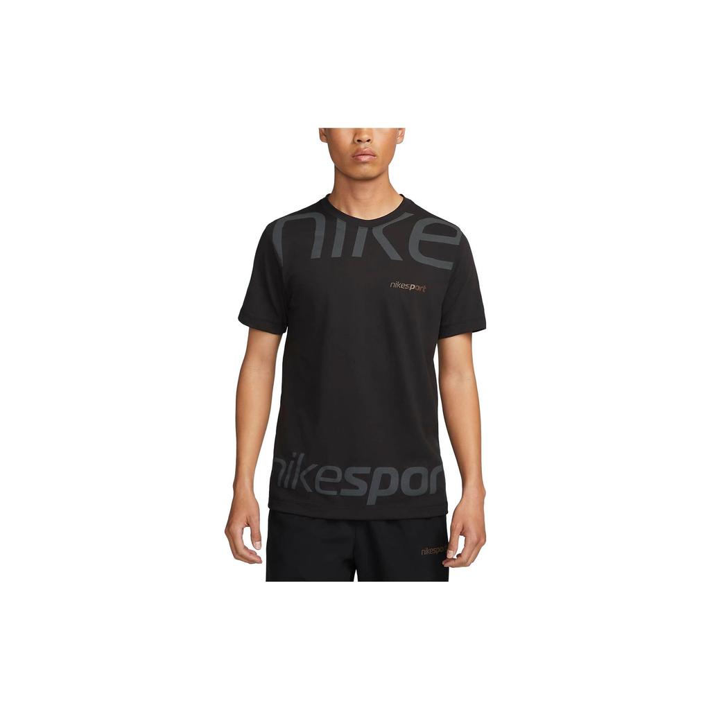 Nike T Shirts Men's Black Crew Neck Moderate Straight Fit FJ5271-010