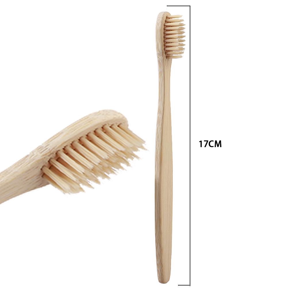 8 In 1 Bamboo Toothbrushes Cleaning Gum Sustainable Soft Bamboo Toothbrushes Beige