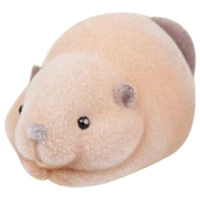Shell Flocked Beaver Gacha Capsule Toys Cute Nutria Figurine Kawaii Mouse Animal Figure Table Ornaments Birthday Gifts