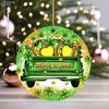 Pendentif de Voiture Fer à Cheval Trèfle Vert, Beaucoup de Chance Décoration de Fête à Domicile et Décoration Cadeau, St. Cadeau de la Saint-Patrick, Décoration quatre saisons, nouveauté