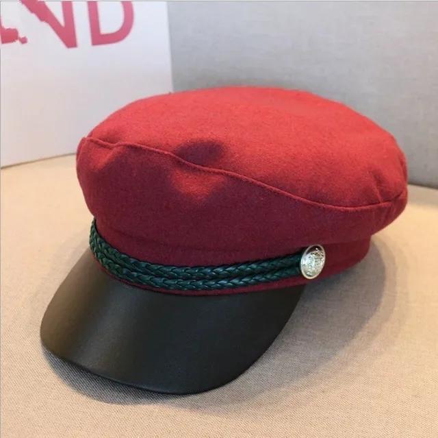 Fashion Winter Autumn Berets Caps Loose Cloud Top Octagonal Beret Hats Wool Blended Newsboy Hat Women Brim Cap Outdoor Decor