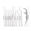 1 Set - Edelstahl-Zahnstocher-Sets Tragbares Zahnseide Wiederverwendbare Zahnstocher Zahnsteinentfernung Reinigungs-Kit Mit Schlüsselanhänger-Halter