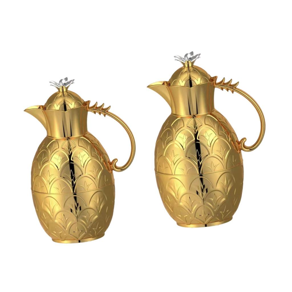 Arabic Pineapple Shaped Coffee Carafes Insulated Thermal 0.6L 1.0L for Hotel
